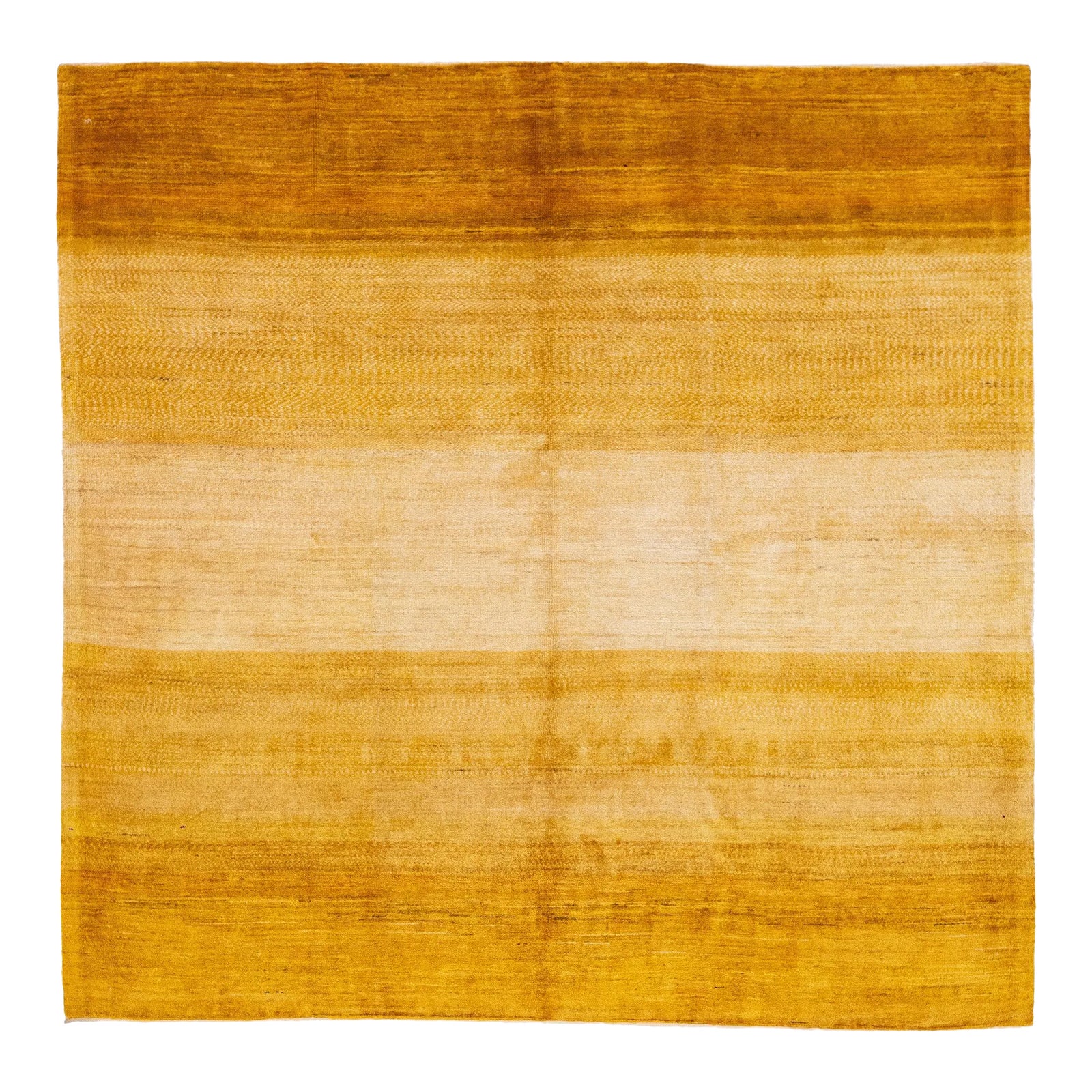 Modern Persian Gabbeh Handmade Square Wool Rug With Goldenrod Motif ...