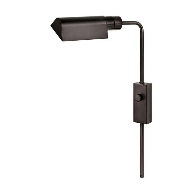 Rectangular Backplate, Tubular Column With Triangular Canopy And Knurled Rotary Dimmer Switch Give A Timeless Style....