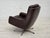 Swivel Lounge Chairs with Ottoman in Leather, 1970s, Set of 3 For Sale - Image 10 of 18