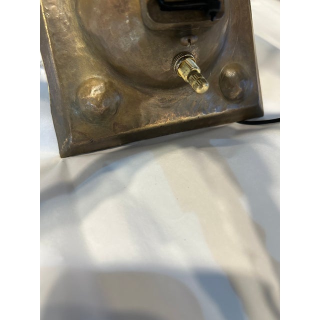 Antique French Heavy Bronze Gothic Sconces- A Pair For Sale - Image 13 of 14