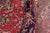 Red Shabby Chic Persian Tabriz Red/Blue Wool Rug - 9'8'' X 15'0'' For Sale - Image 8 of 10