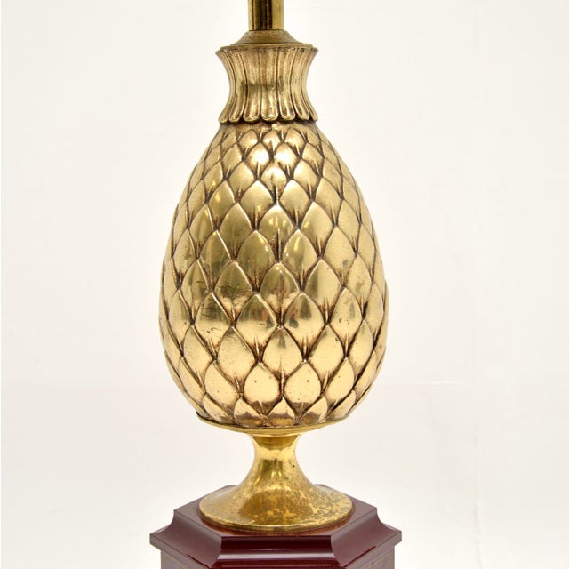 Vintage French Brass Table Lamp, 1970s For Sale - Image 6 of 9