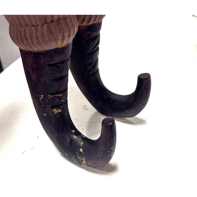 1980s Arthur Court Handcarved Folkart Rabbit Wall Hook Coat Holder For Sale - Image 9 of 10