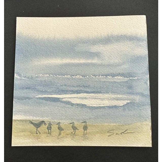 From my own reference. I love to watch the little seabirds at the shoreline. Signed and ready to frame. Nancy Smith...