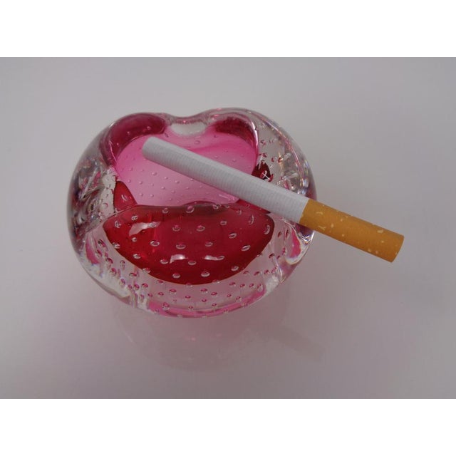 Pink Pink Sommerso Murano Glass Ashtray, Italy, 1960s For Sale - Image 8 of 15