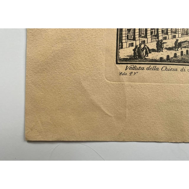 Late 19th Century Antique Engraving Pio Panfili Veduta Della Chiesa Di Giacomo, Bologna, Framed For Sale - Image 10 of 12