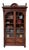 Antique Art Nouveau Walnut Display Column Bookcase, 1910s For Sale