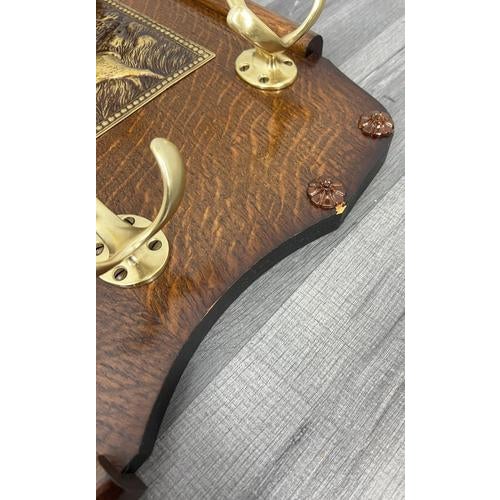 Vintage French Coat Rack with Triple Hooks For Sale - Image 9 of 10