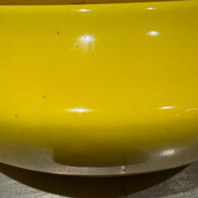 Mid-Century Modern Vintage Mid-Century Modern "Ufo" Style Yellow Ceramic Bowl Planter For Sale - Image 3 of 14