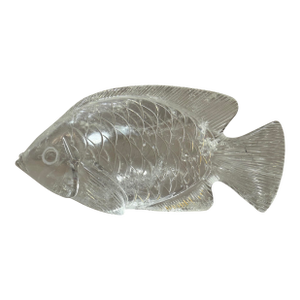 Antique Hand Carved Chinese Fish Figural Rock Crystal Stone Sculpture Statue