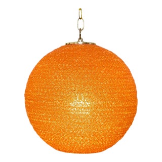 Vintage Spaghetti Orange Pendant Lamp For Sale
