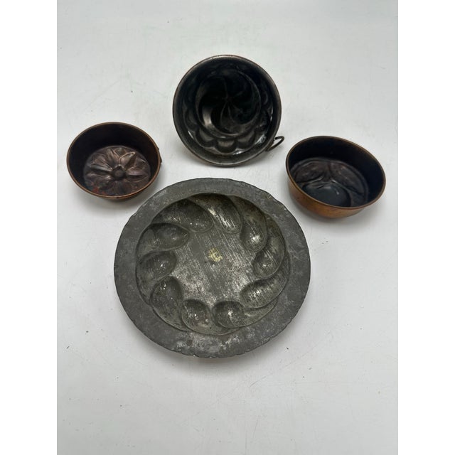 English Collection of Copper Molds, Set of 4 For Sale - Image 3 of 6
