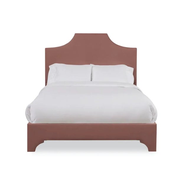 Casa Cosima Kit King Bedframe, Blush Velvet For Sale - Image 4 of 4