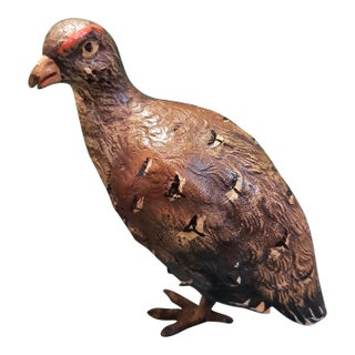 Vintage Austrian Bronze Game Bird Partridge Figurine For Sale