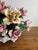 Rococo 1960's Capodimonte Italian Porcelain Rose Flower Basket Centerpiece, Footed Rococo Floral Bouquet Sculpture For Sale - Image 3 of 11