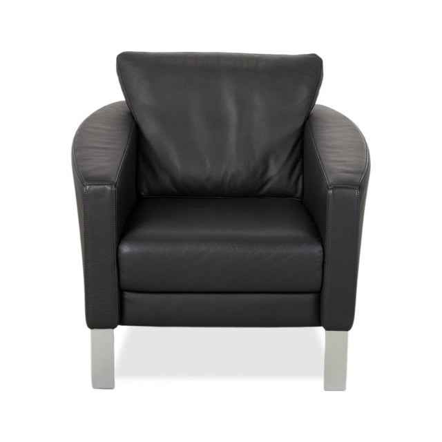 Black Leather 1200 Armchair from Rolf Benz For Sale - Image 14 of 15