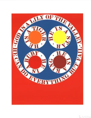 Robert Indiana, God Is Lily of the Valley, 1997, Serigraph