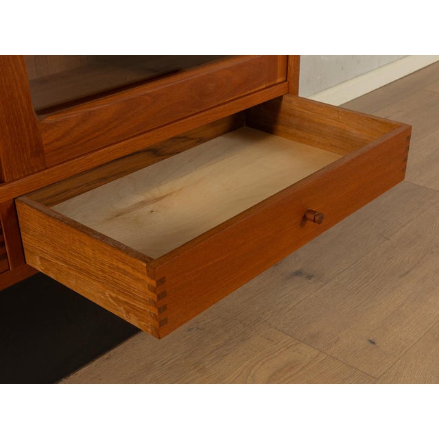 Wood Teak Showcase Cabinet, 1980s For Sale - Image 7 of 9