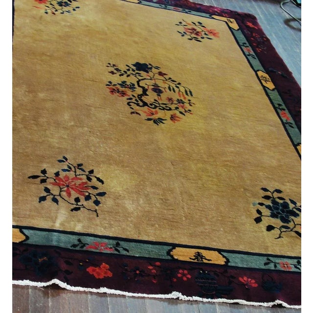 Antique Art Deco Chinese Rug For Sale In Chicago - Image 6 of 10