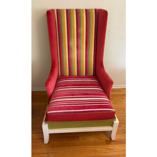 Modern Custom Baker Cradle Wing Lounge Chair Laura Kirar Collection For Sale - Image 3 of 8
