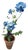 This charming vintage-style metal floral sculpture features vibrant cornflower-blue blooms crafted with multi-layered,...