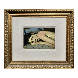 Malcolm Liepke -Girl Reclined on Her Side-Oil Painting