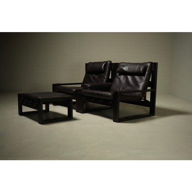Modular Brutalist lounge chair set designed by Sonja Wasseur in the 1970s. The set consists of individual pieces that you...