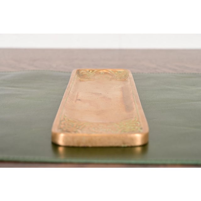 Metal Tiffany Studios New York Zodiac Bronze Doré Pen Tray For Sale - Image 7 of 11