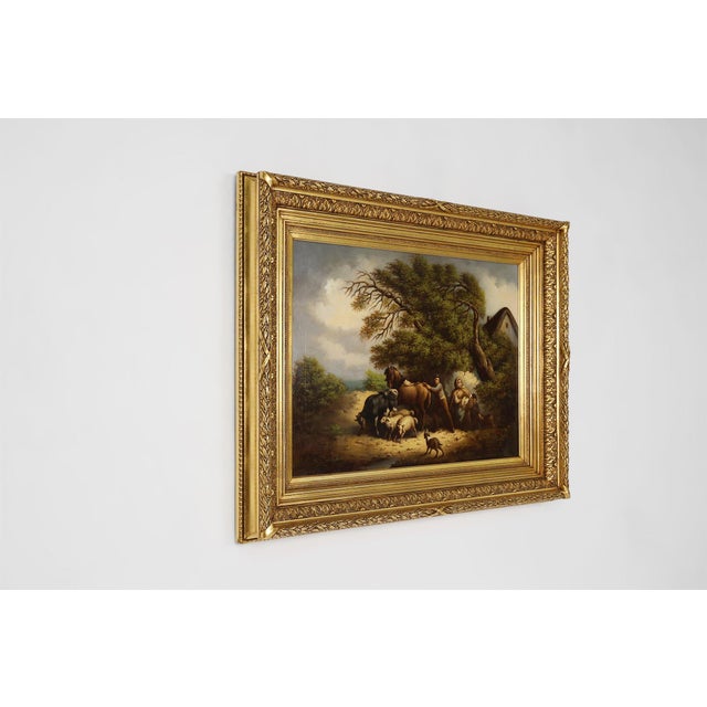 Baroque Belgian Artist, Large Baroque Scene, 1900, Oil on Canvas, Framed For Sale - Image 3 of 11