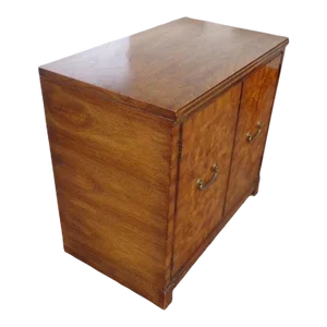 Late 20th Century Lane Walnut and Burl Cabinet