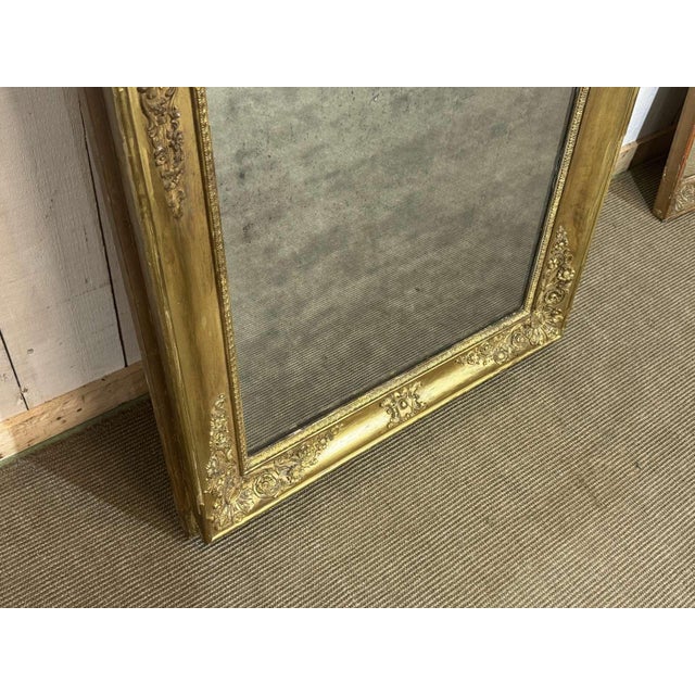 19th Century Mirror in Wood and Gilded Plaster For Sale - Image 6 of 12