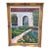 1980s Francis Downs Large Original Garden Painting in Ornate Gilt Frame, 57” For Sale
