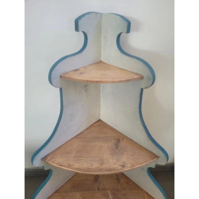 Wood Lacquered Corner Cabinet or Wall Unit, 1950s For Sale - Image 7 of 9