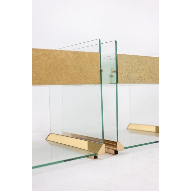 1970s Bedside Tables in Brass, Glass and Mirror, 1970s, Set of 2 For Sale - Image 5 of 8