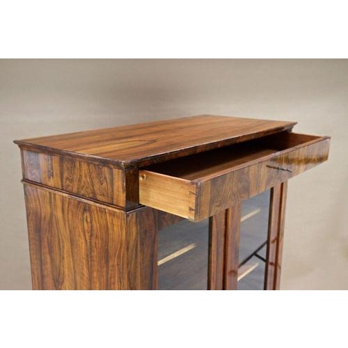 19th Century Biedermeier Walnut Cabinet, Austria, 1835 For Sale - Image 9 of 18