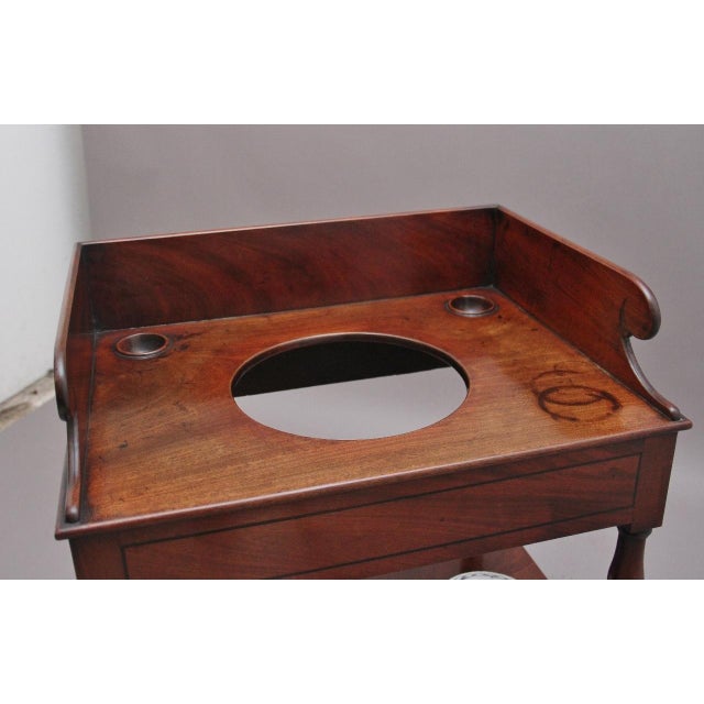 19th Century Early Victorian Mahogany Washstand, 1840s For Sale - Image 9 of 15