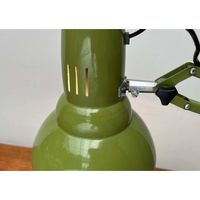Mid-Century Modern Swedish Olive Green Desk Table Lamp from Ledu, 1960s For Sale - Image 18 of 18