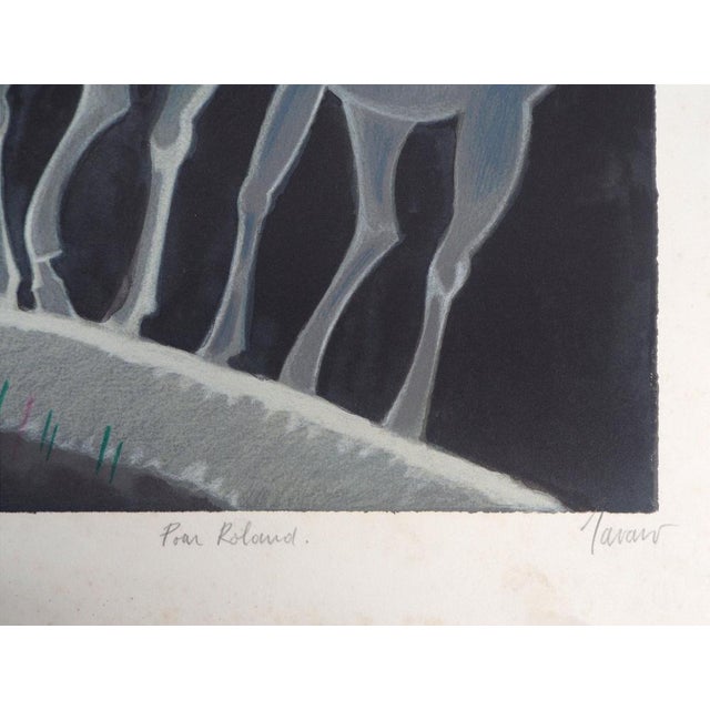 Albert Zavaro, Promenade nocturne, Lithograph For Sale - Image 5 of 6