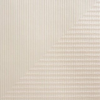 SAMPLE - Schumacher Hand Combed Triangles Wallpaper In Pearlescent For Sale