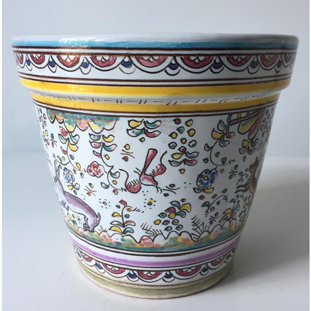 Vintage Portuguese Hand Painted Planter Chairish