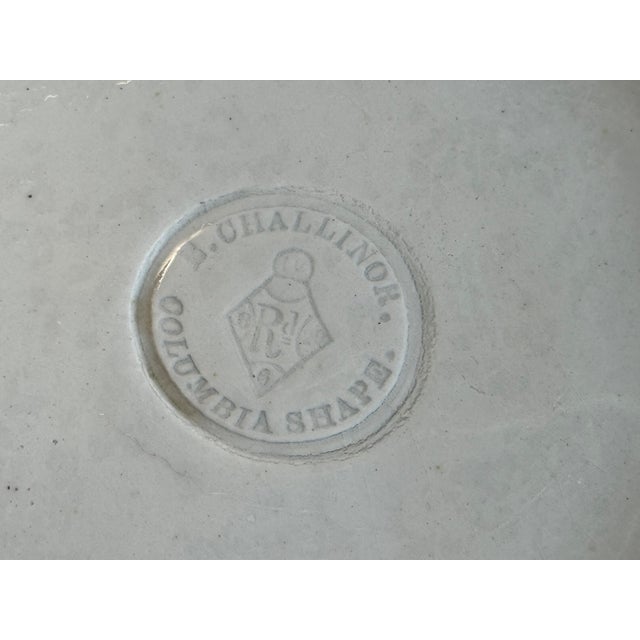 Light Gray 19th C. English Victorian E. Challinoir Large Ironstone Pitcher For Sale - Image 8 of 8