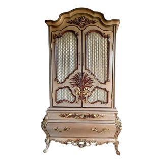 1960s Hollywood Regence Armoire by Glen Traditions For Sale