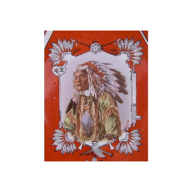 Souvenir plate with image of a Native American Indian war chief - Chief High Hawk. Chief High Hawk was a member of the...