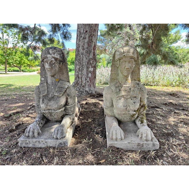 Art Deco Italian Sphinxes, 1920, Set of 2 For Sale - Image 12 of 14
