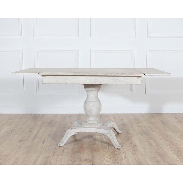 Swedish Painted Pedestal Drop-Leaf Table, circa 1880 For Sale - Image 10 of 11