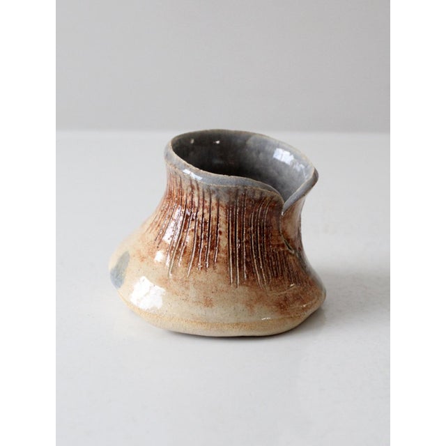 Contemporary Vintage Studio Pottery Yarn Bowl For Sale - Image 3 of 8