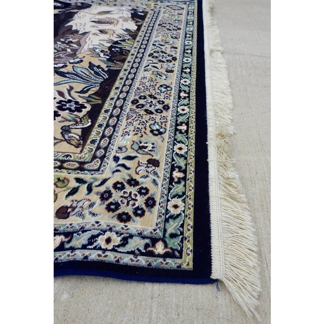 1940s Silk Tapestry Rug From Mid-20th Century For Sale - Image 5 of 11