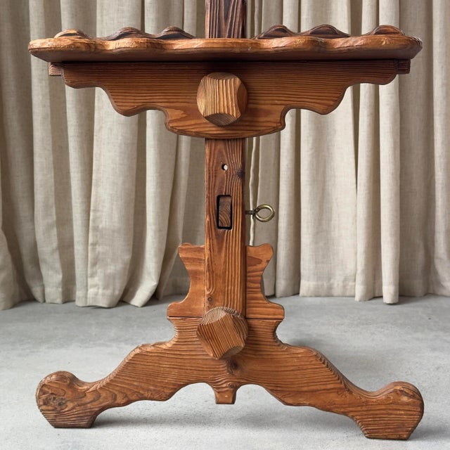 1970s 1970s Witco Carved Wood Artist's Easel For Sale - Image 5 of 12