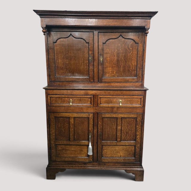 Georgian Oak Court Cupboard, 1790 For Sale - Image 18 of 18