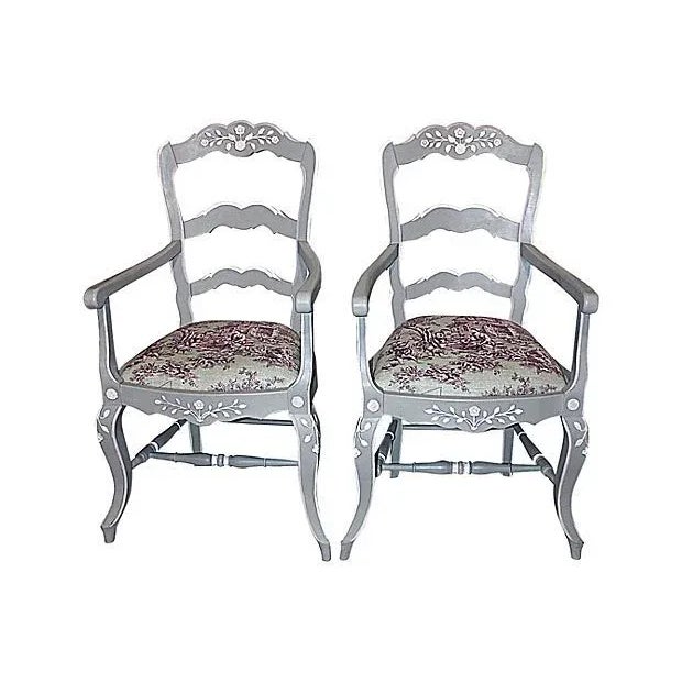 French Country Armchairs A Pair Chairish